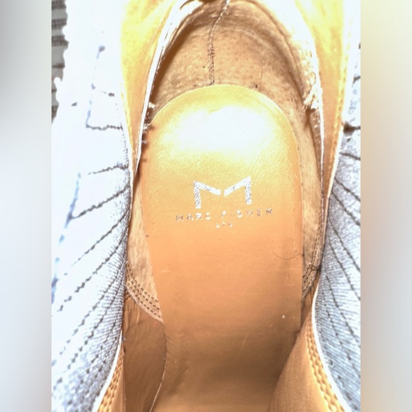 PRICE FIRM NWOB MARC FISHER 8 Alva Gray Suede Slip On Boho Western Ankle Boot - Picture 6 of 7